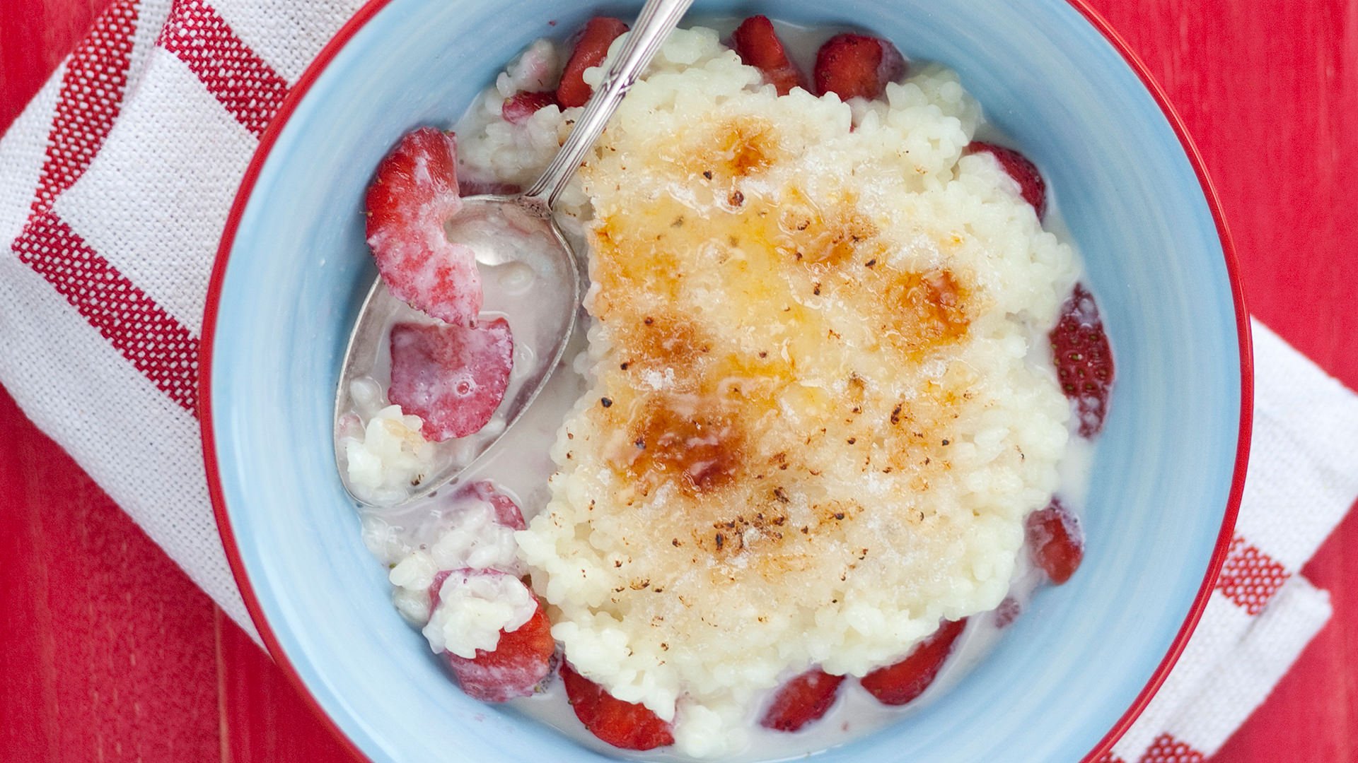 Milchreis mit Erdbeeren | MinusL